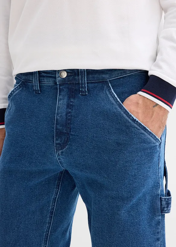 Relaxed Fit Carpenter-Jeans mit Komfortbund, Straight, bonprix