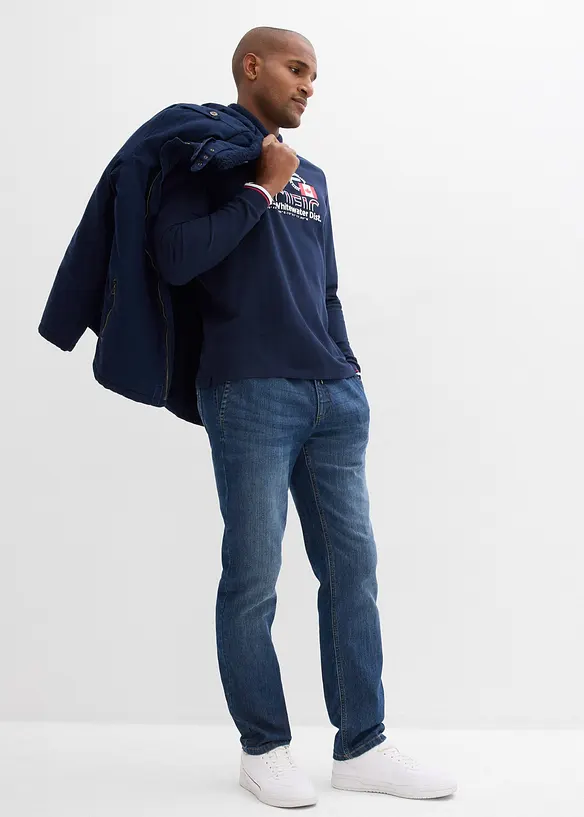 Piqu&eacute;-Poloshirt, Langarm aus reiner Bio-Baumwolle, bonprix