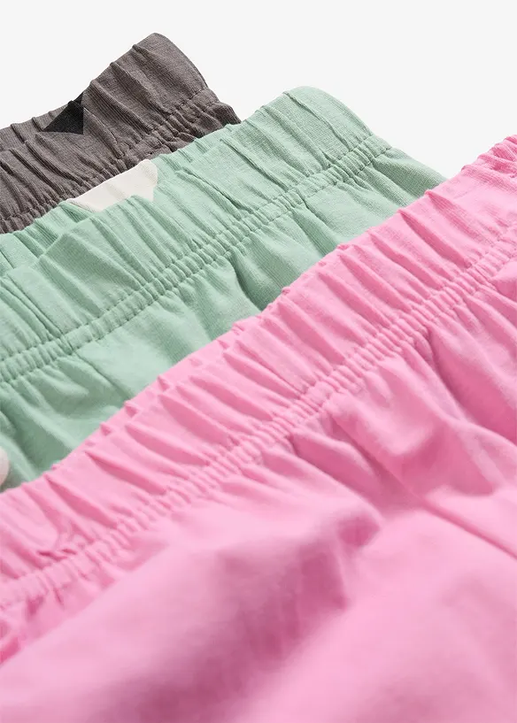 Leggings aus elastischem Bio-Baumwoll-Mix (3er Pack), bonprix