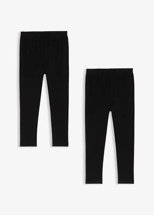 Leggings aus elastischem Bio-Baumwoll-Mix (3er Pack), bonprix