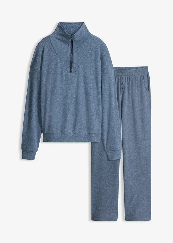 Hausanzug aus softem Waffeljersey, bonprix