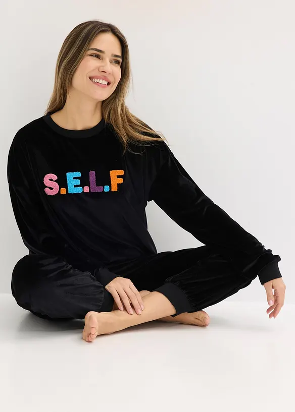 Hausanzug aus Samt, bonprix