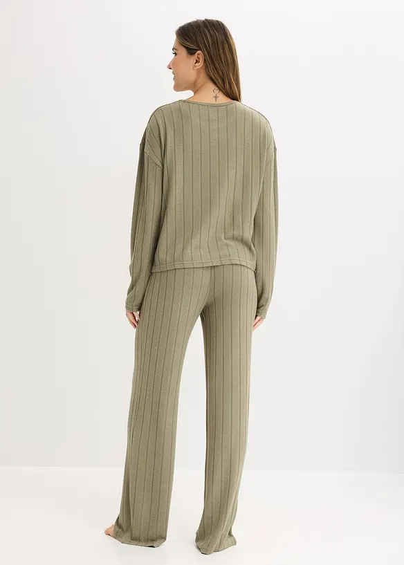 Hausanzug aus weicher Rippe, bonprix
