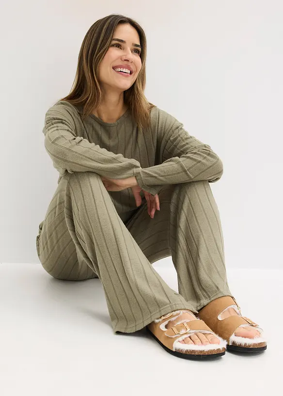 Hausanzug aus weicher Rippe, bonprix