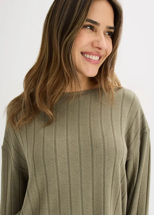 Hausanzug aus weicher Rippe, bonprix