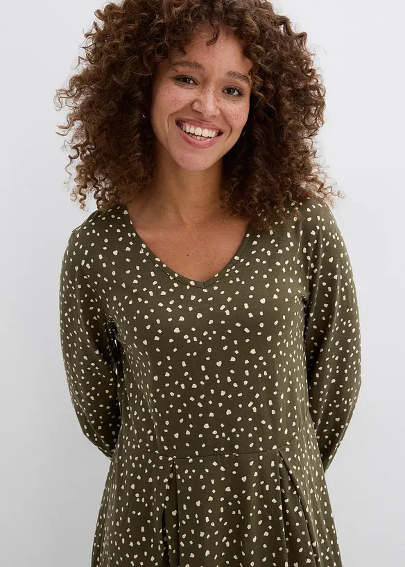 Robe midi en jersey coton, bonprix