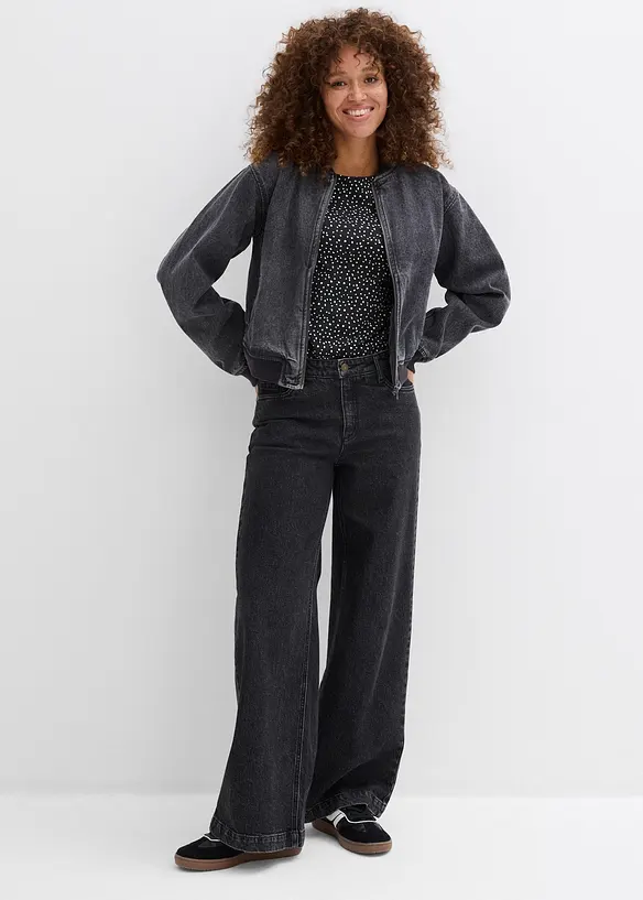 Langarmshirt (2er Pack) aus Baumwoll-Elasthan Mix, bonprix