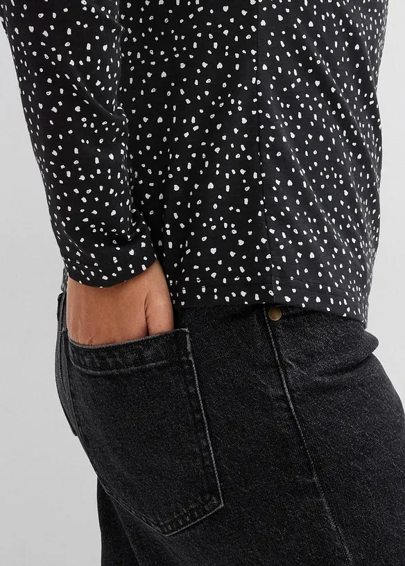 Langarmshirt (2er Pack) aus Baumwoll-Elasthan Mix, bonprix