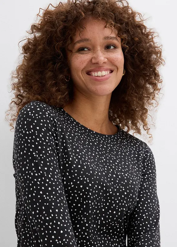 Langarmshirt (2er Pack) aus Baumwoll-Elasthan Mix, bonprix