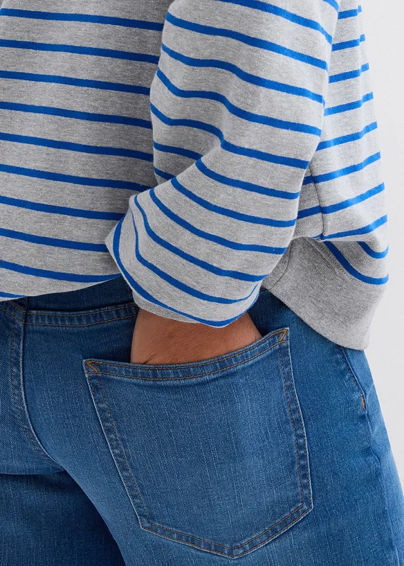 Sweat oversize en coton m&eacute;lang&eacute;, bonprix