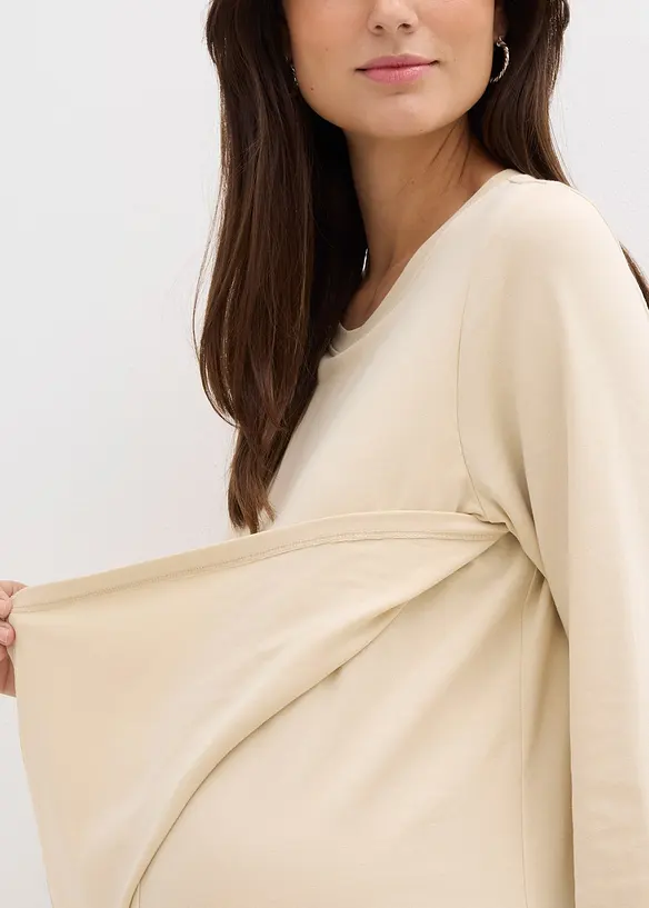 Umstands- und Stillshirts aus reiner Bio-Baumwolle (2er Pack), bonprix