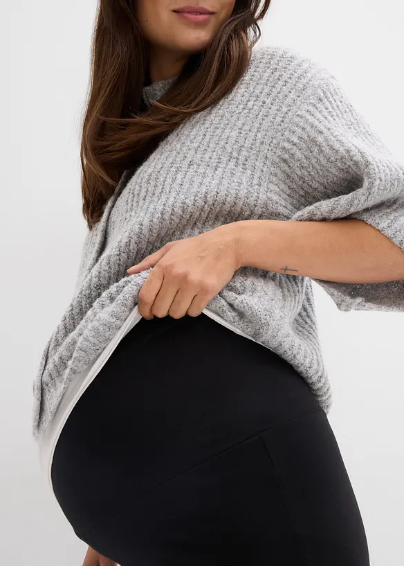 Pantalon jersey de grossesse 2en1 avec ceinture rabattable, bonprix