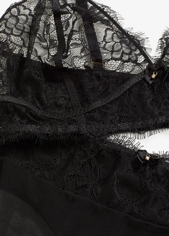 Brassi&egrave;re et string taille haute ouvert (ens. 2 pces), bonprix