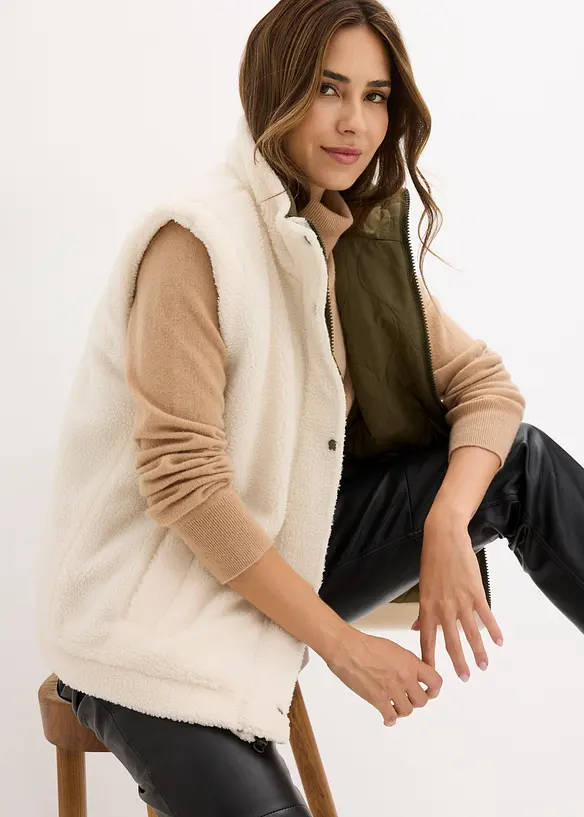 Teddy-Weste zum Wenden, bonprix