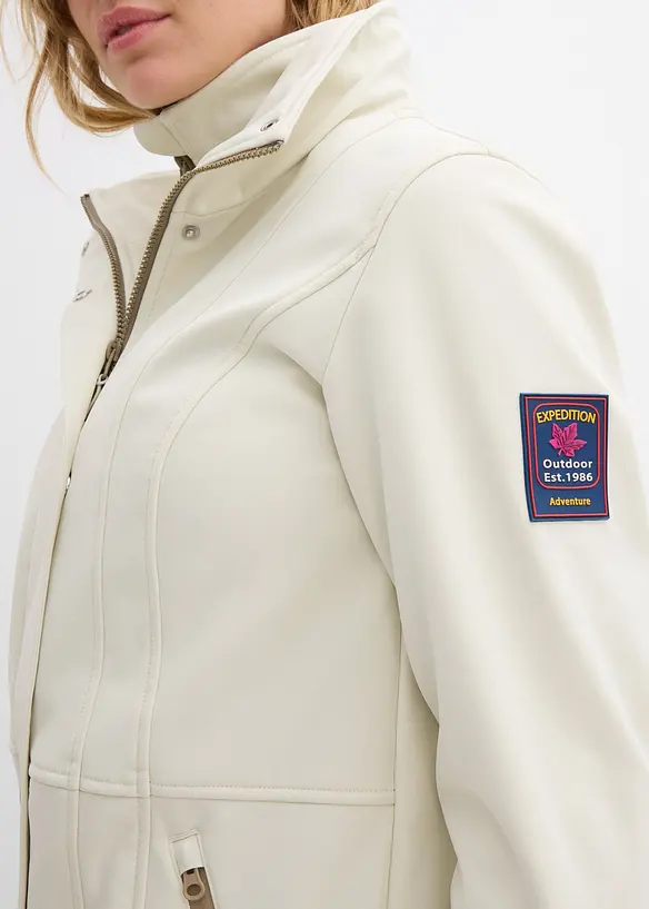 wasserabweisende Stretch-Softshell-Longjacke, bonprix