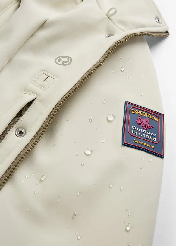 wasserabweisende Stretch-Softshell-Longjacke, bonprix