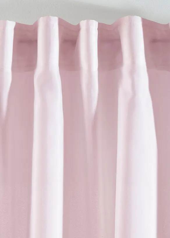 Lot de 2 voilages en polyester recycl&eacute;, bonprix