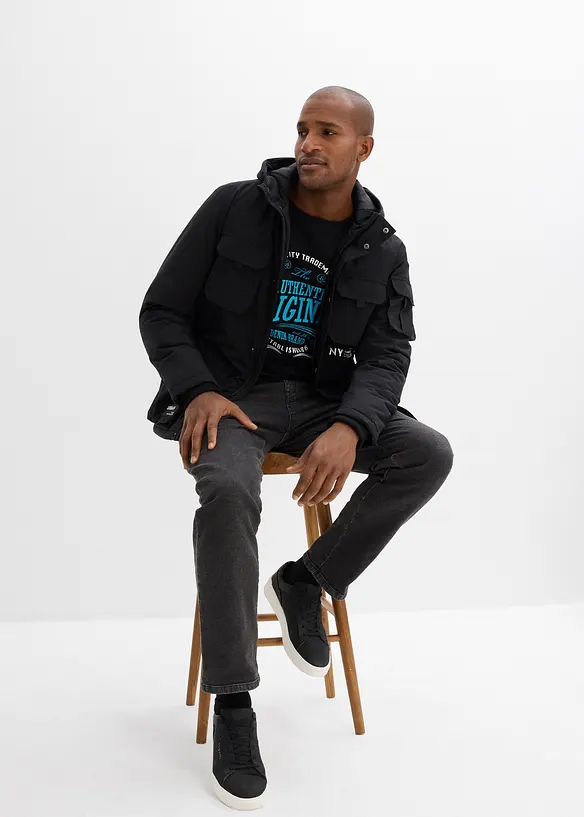 Jean droit extensible, coupe classique, bonprix