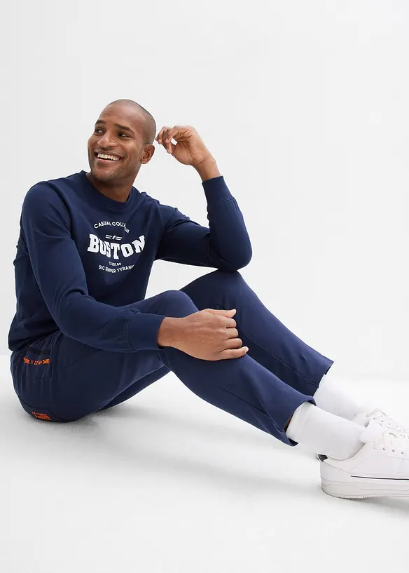 Pantalon de jogging en coton avec poches zippées pratiques, bonprix