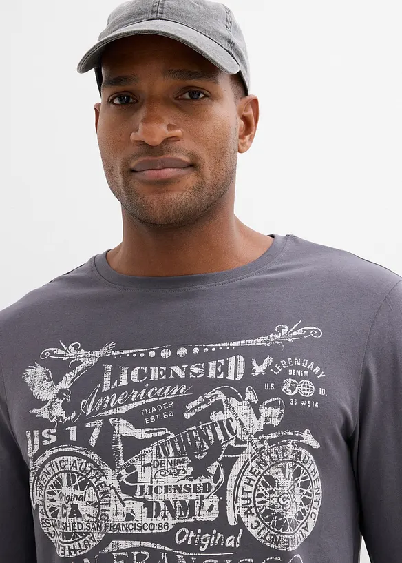 T-shirt manches longues 100% coton, bonprix