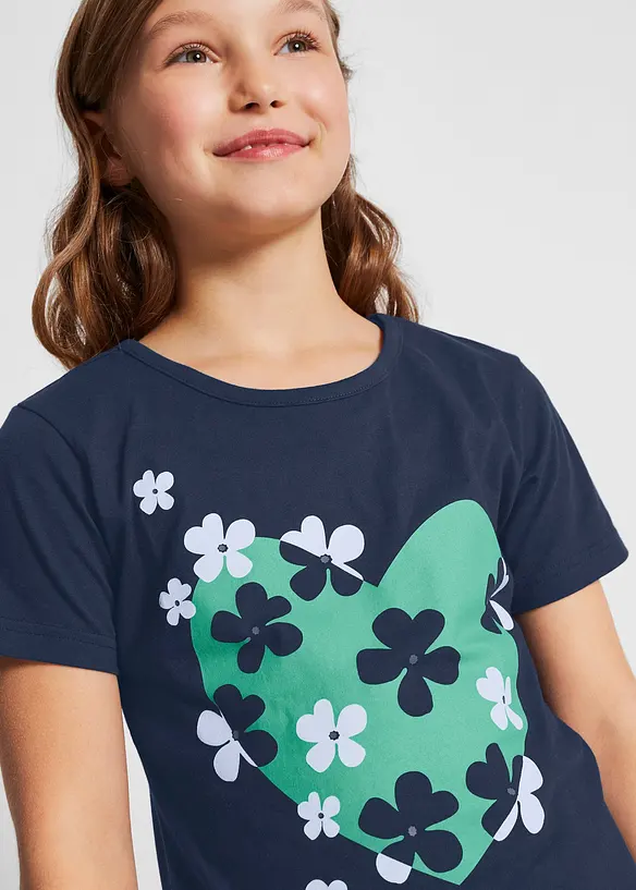 T-Shirt aus reiner Bio-Baumwolle(2er Pack), bonprix