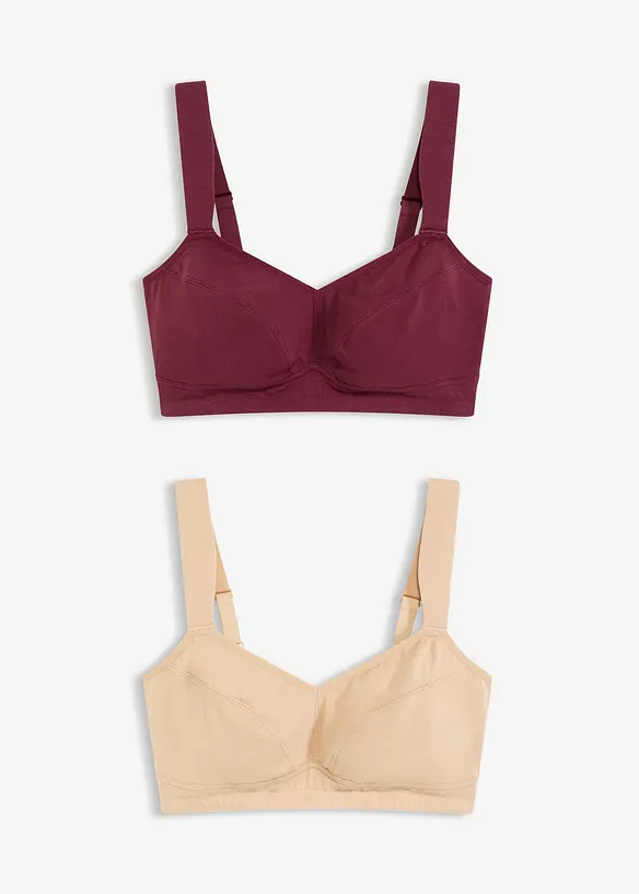 BH ohne Bügel mit Bio-Baumwolle (2er Pack), bonprix