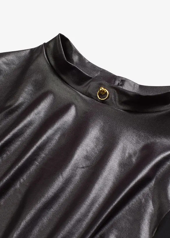 Body-string wet look ouvert, bonprix