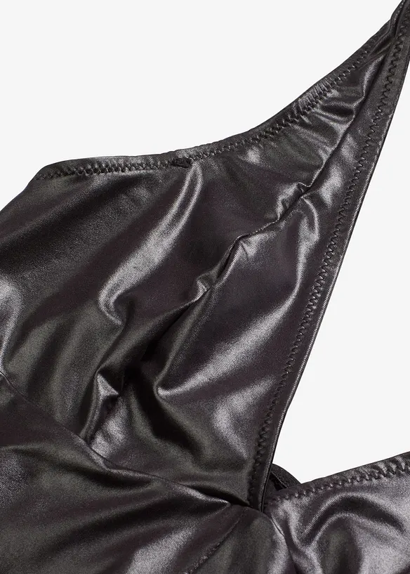 Combinaison wet look ouverte, bonprix