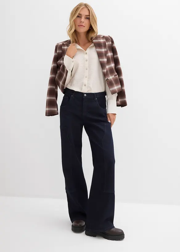 Wide-Leg Jeans Mid Waist, bonprix