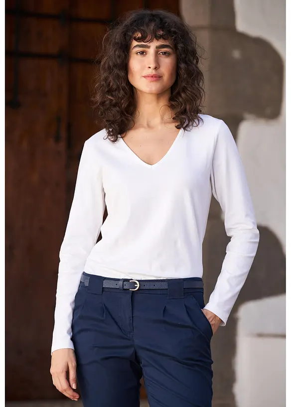 Langarmshirt mit reiner Bio-Baumwolle, bonprix