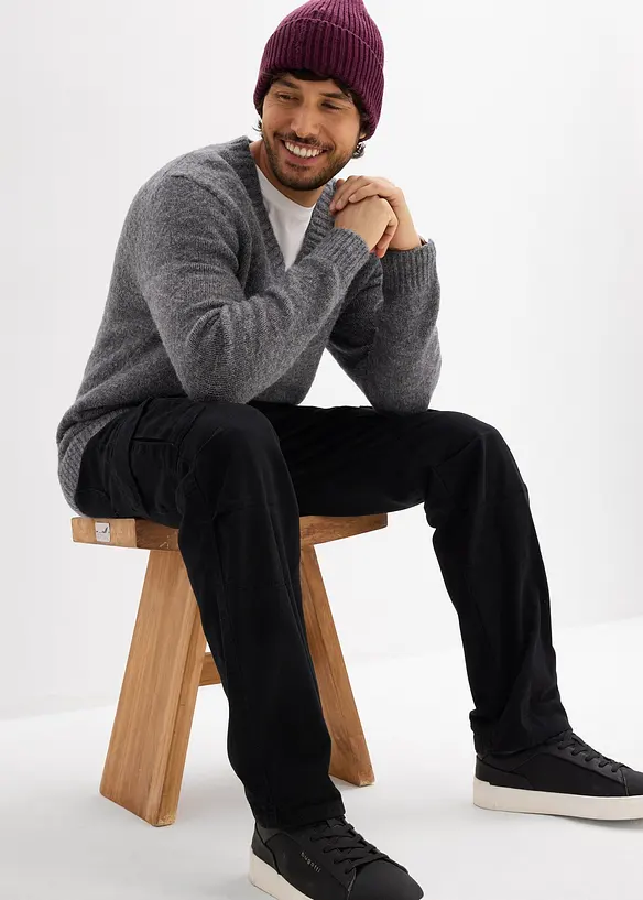 Relaxed Fit Cargohose aus robuster reiner Baumwolle, Straight, bonprix