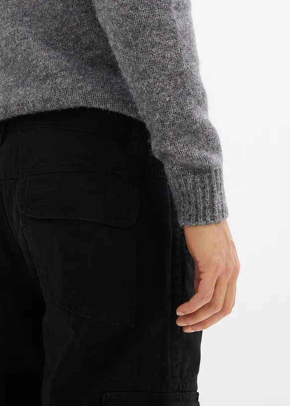 Relaxed Fit Cargohose aus robuster reiner Baumwolle, Straight, bonprix
