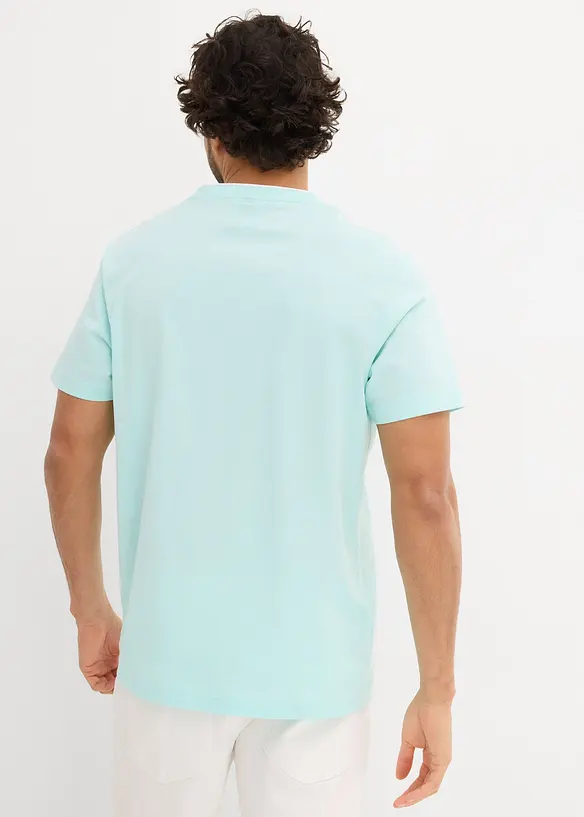 Henleyshirt, Kurzarm aus reiner Bio-Baumwolle, bonprix