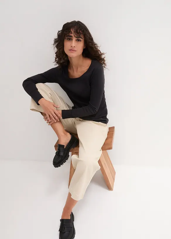 Langarmshirt aus reiner Bio-Baumwolle, bonprix