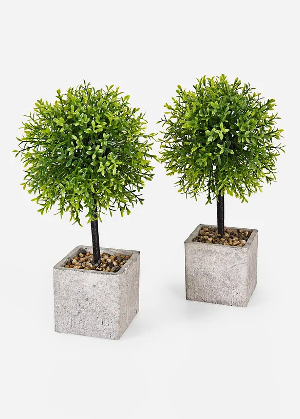 Lot de 2 plantes artificielles en pot, bonprix