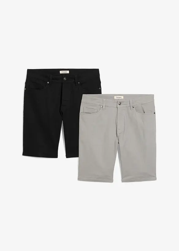 Stretch-Bermuda, Regular Fit (2er Pack), bonprix