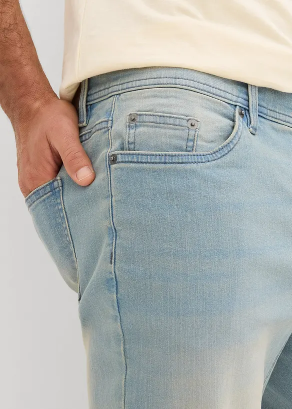 Bermuda en jean extensible avec entrejambe renforcé, Regular, bonprix