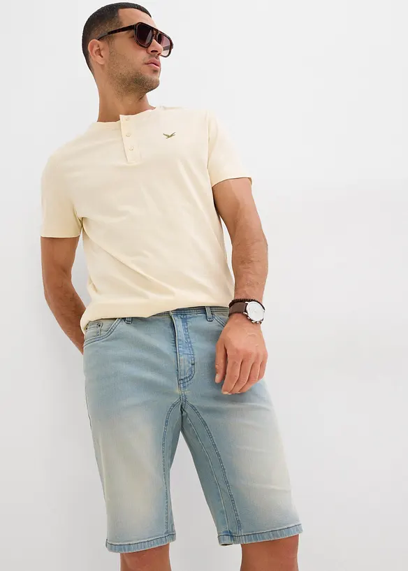 Bermuda en jean extensible avec entrejambe renforcé, Regular, bonprix