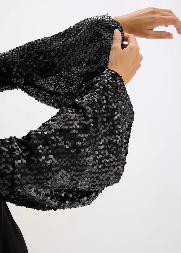 Midikleid mit Pailletten, bonprix