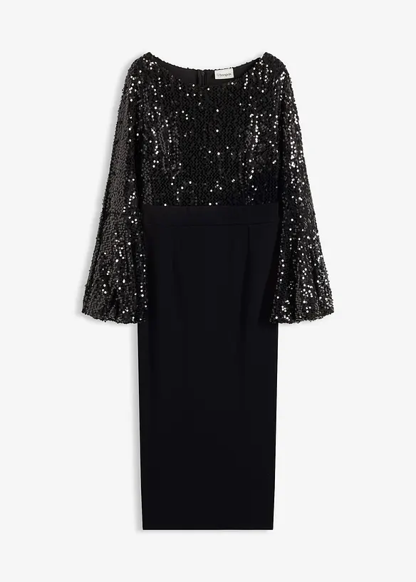 Midikleid mit Pailletten, bonprix