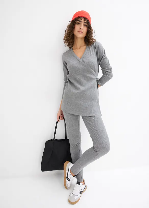 Gilet cache-cœur de grossesse et legging confortable (ens. 2 pces), bonprix