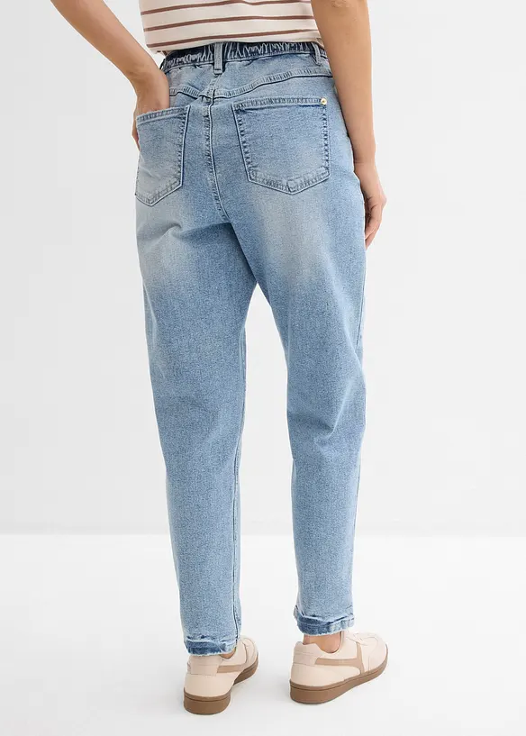 Mom Jeans High Waist, Low Stretch cropped, bonprix