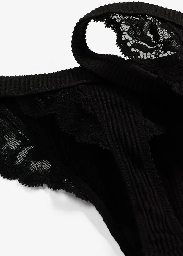 Tanga String mit weicher Rippe, bonprix