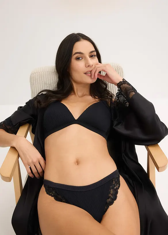 Tanga String mit weicher Rippe, bonprix