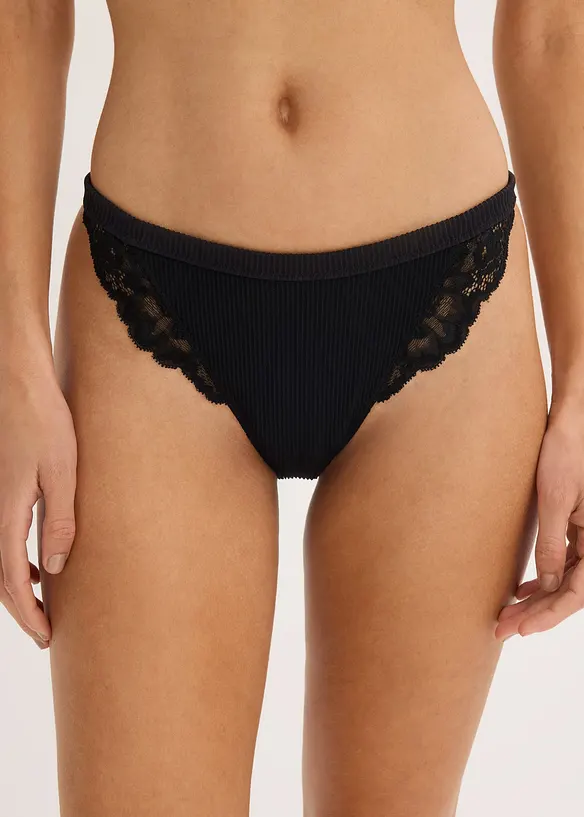 Tanga String mit weicher Rippe, bonprix