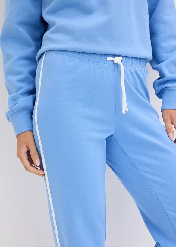 Lot de 2 pantalons en molleton &eacute;pais 100% coton, bonprix