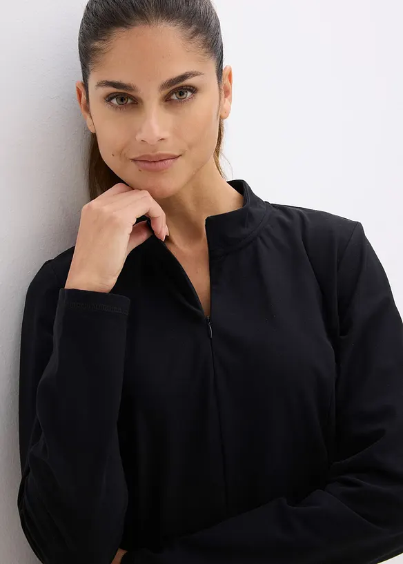 Thermo Funktionsjacke mit halben Rei&szlig;verschluss, schnelltrocknend, bonprix