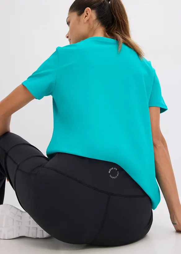 Legging de sport en mati&egrave;re toucher coton, coupe droite, bonprix