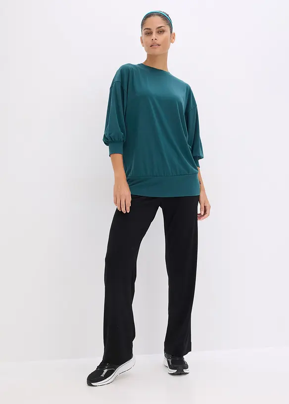 Oversized Sport-Shirt mit &frac34; Arm, schnelltrocknend, bonprix