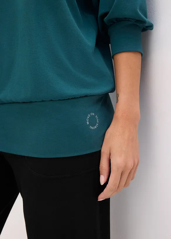 Oversized Sport-Shirt mit &frac34; Arm, schnelltrocknend, bonprix